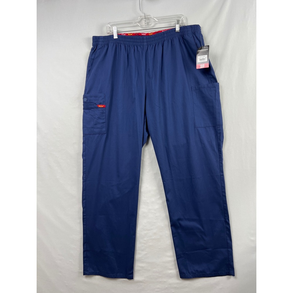 Dickies Scrub Pants Unisex 2XL Blue EDS Signature Cargo Elastic Waist 86106 NEW